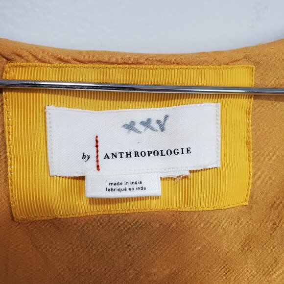 BY ANTHROPOLOGIE Floral Hanky-Hem Midi Dress Ruffle Sleeve OB1465463 Women Large - Picture 11 of 16